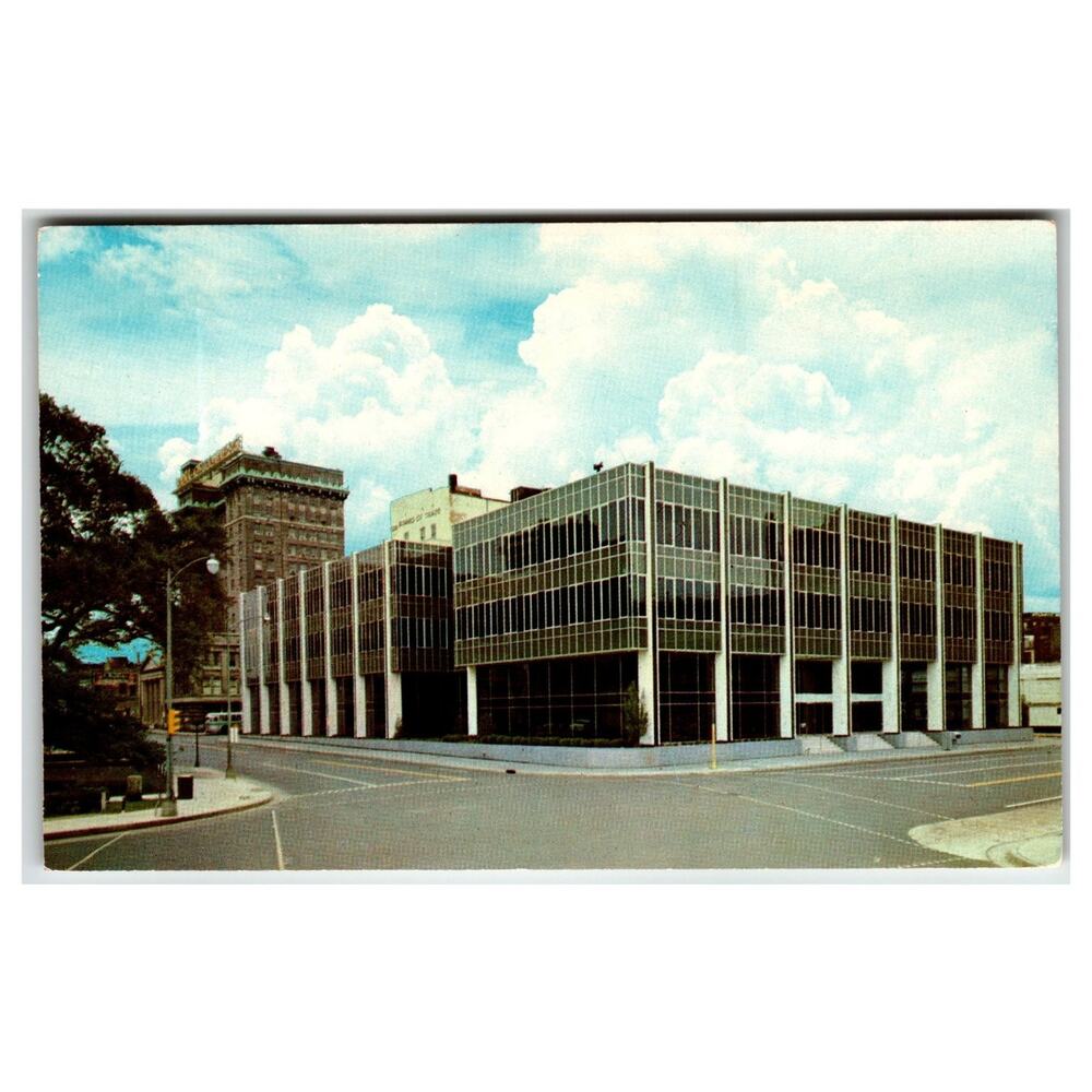 Vintage Norfolk VA Kirn Memorial Library Postcard Mid-Century Modern 1962